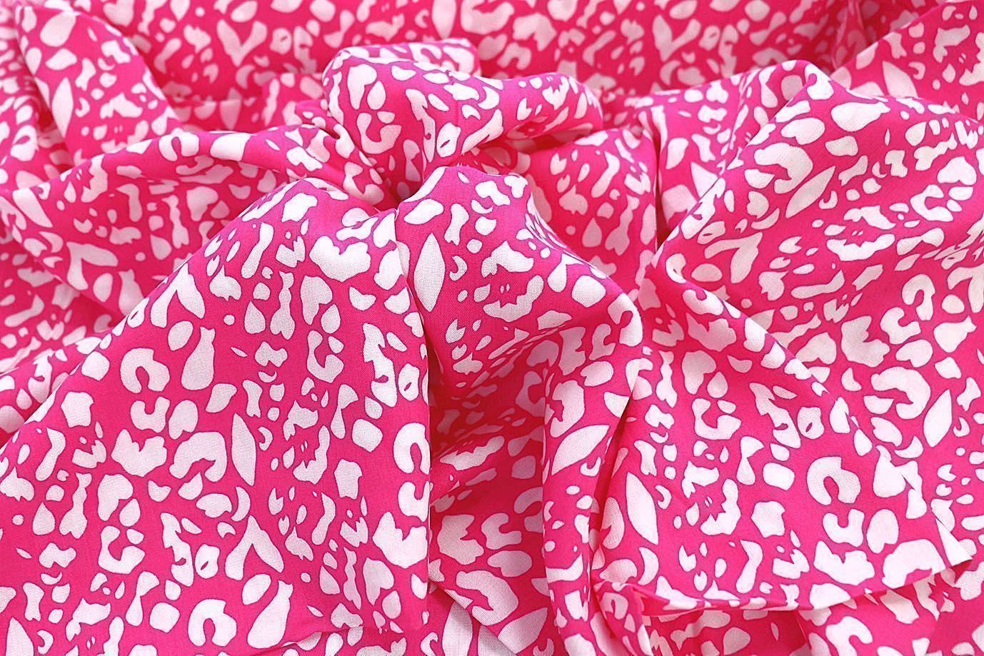 Штапель принт/бело-малиновый 1374-PY/D#40/C#1