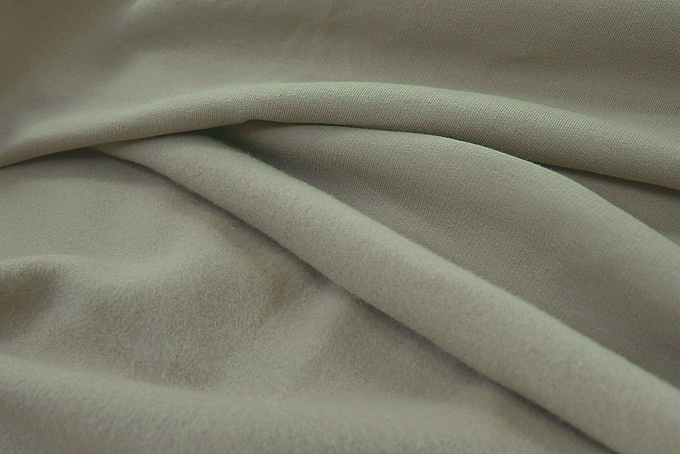 Трикотаж футер 3х нитка с начесом/хаки 0363/D#начес/C#хаки 17-0613TPX