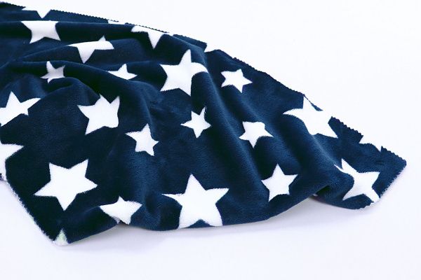 Велсофт принт/звезды белые на синем AP41127/D#222-FLA280YH/C#Y18011012-3