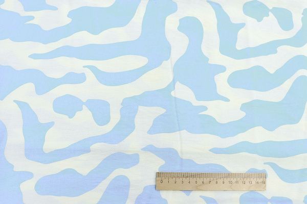 Лен БОХО принт/молочно-голубой 3810-PY/D#12/C#2