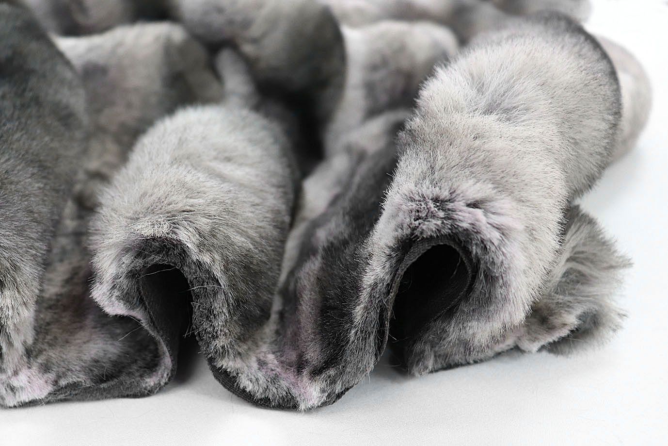 Искусственный мех "Шиншилла"/черно-бело-серый 287-2207647/C#Black.white.grey