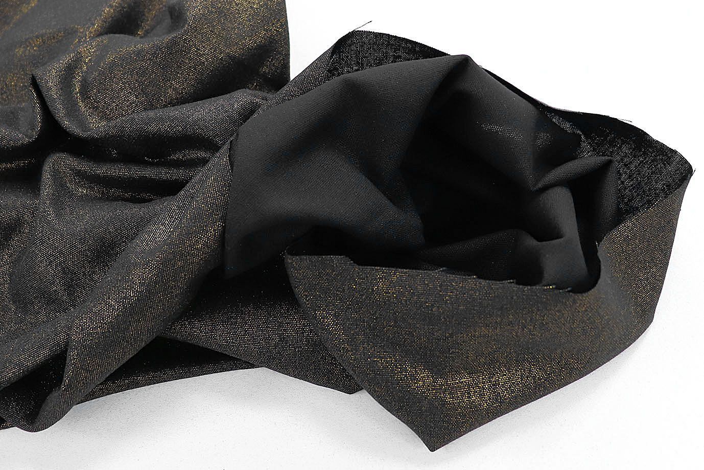 Лен с люрексом/черно-желтый 3799-PY/C#12