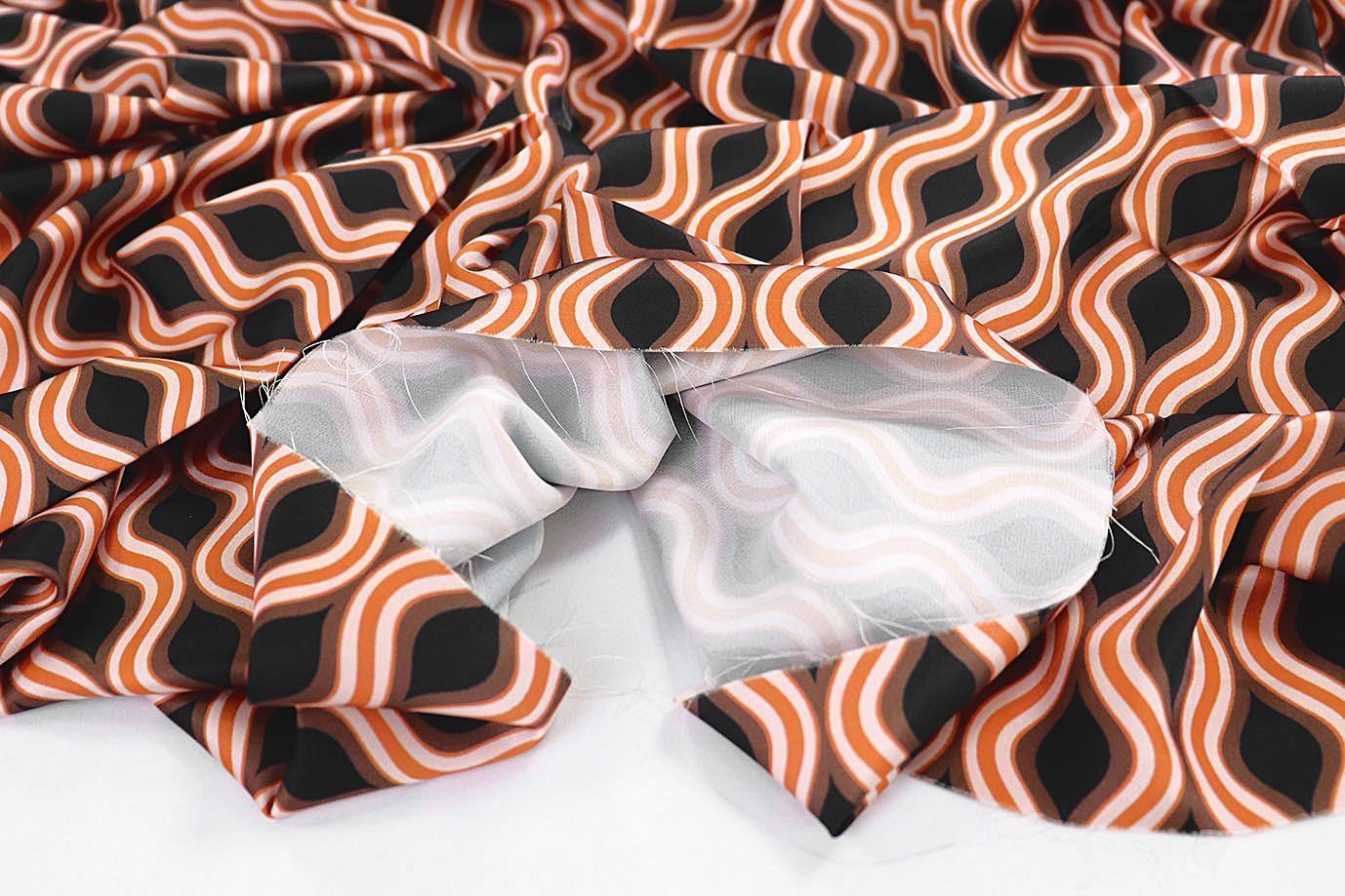 Шелк "Армани" принт/оранжево-коричневый 3542-PY/D#23/C#1 (11362)