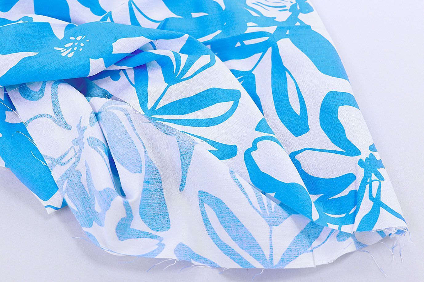 Лен БОХО принт/бирюзовый на белом 3815-PY/D#3/C#8