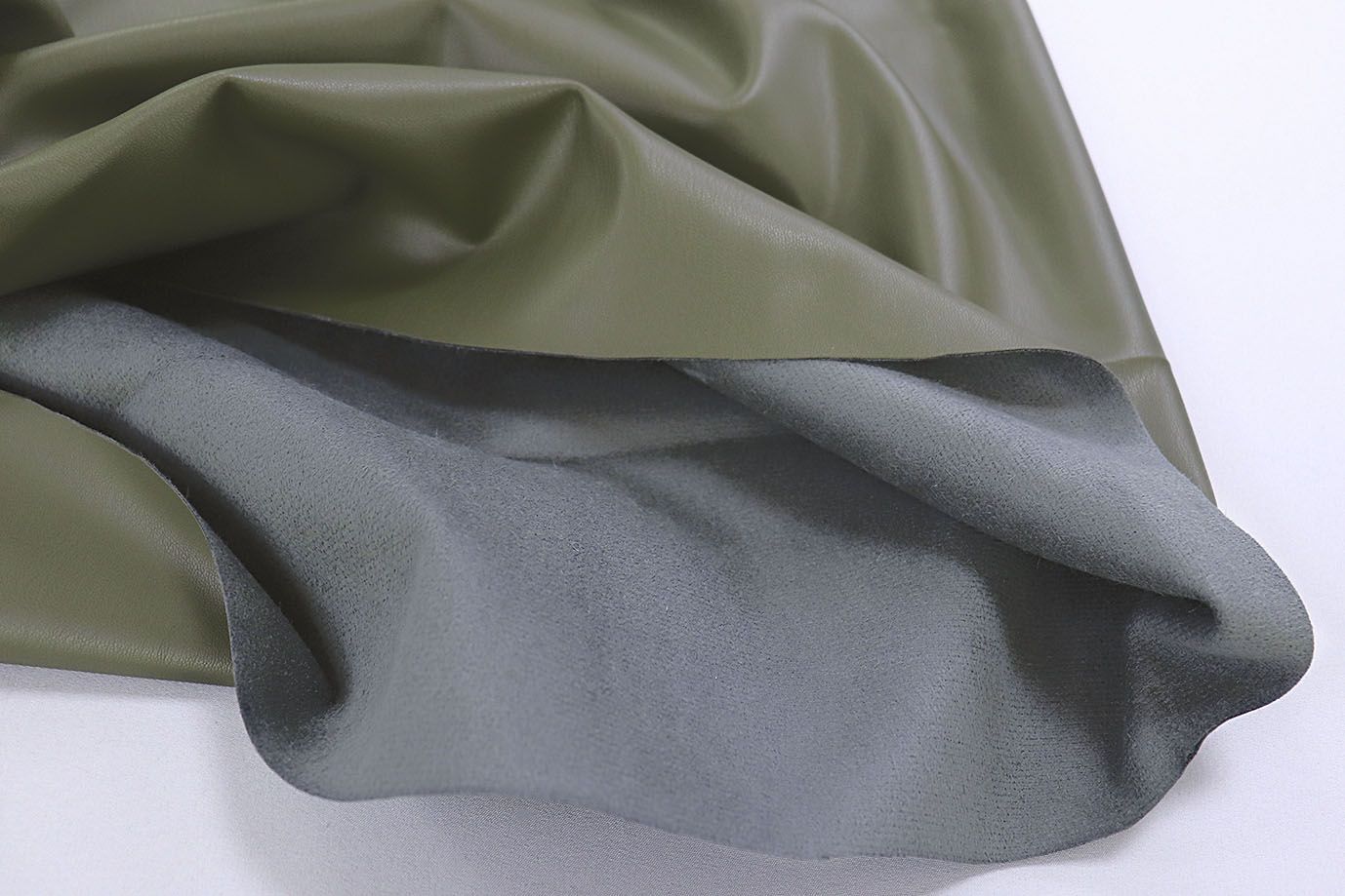 Кожа на замше стрейч/хаки SSR-852/C#3 (DT17362)