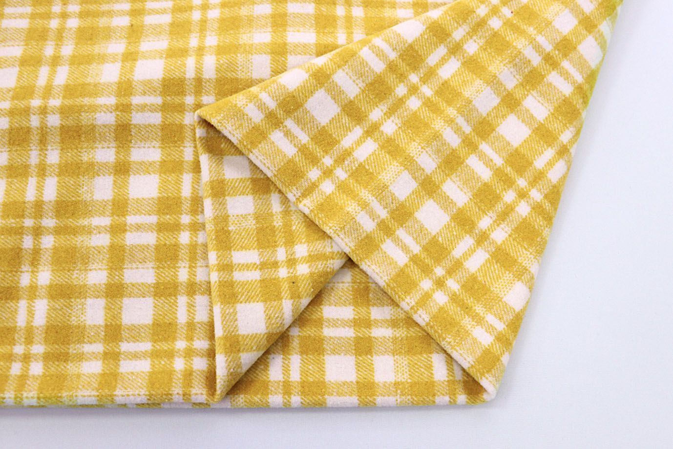 Пальтовая ткань принт/клетка бело-желтая AP210426031/D#908-2013/C#4