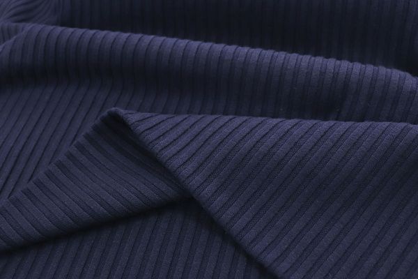 Трикотаж "Рибана"/темно-синий VT-10289/C#7