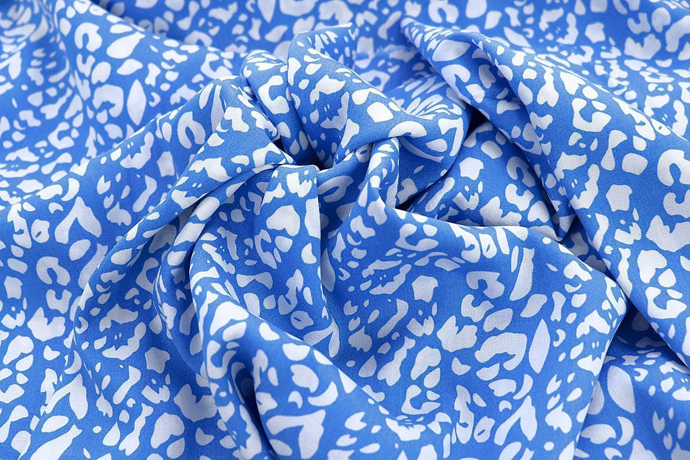 Штапель принт/бело-синий 1374-PY/D#40/C#4