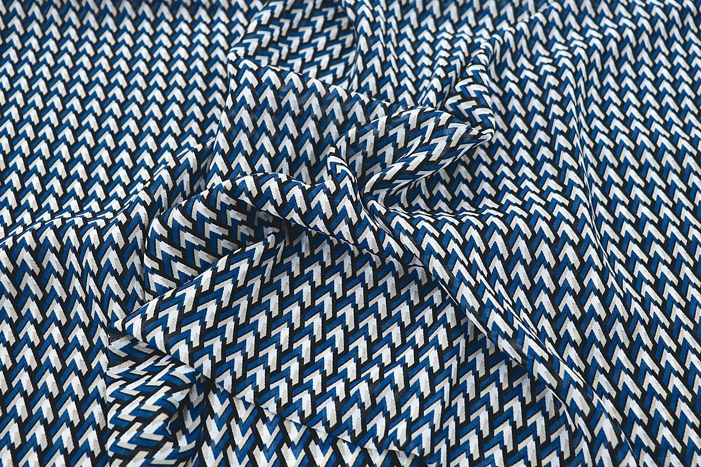 Шифон принт/черно-синий 3391-PY/D#9767-163/C#2