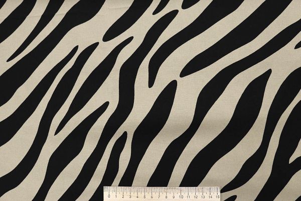 Штапель принт/зебра черная на арахисовом 4203-PY/D#10/C#1