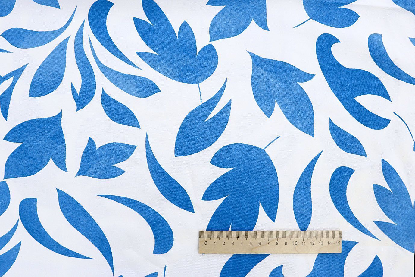 Штапель твил принт/синий на белом 3855-PY/D#3/C#1