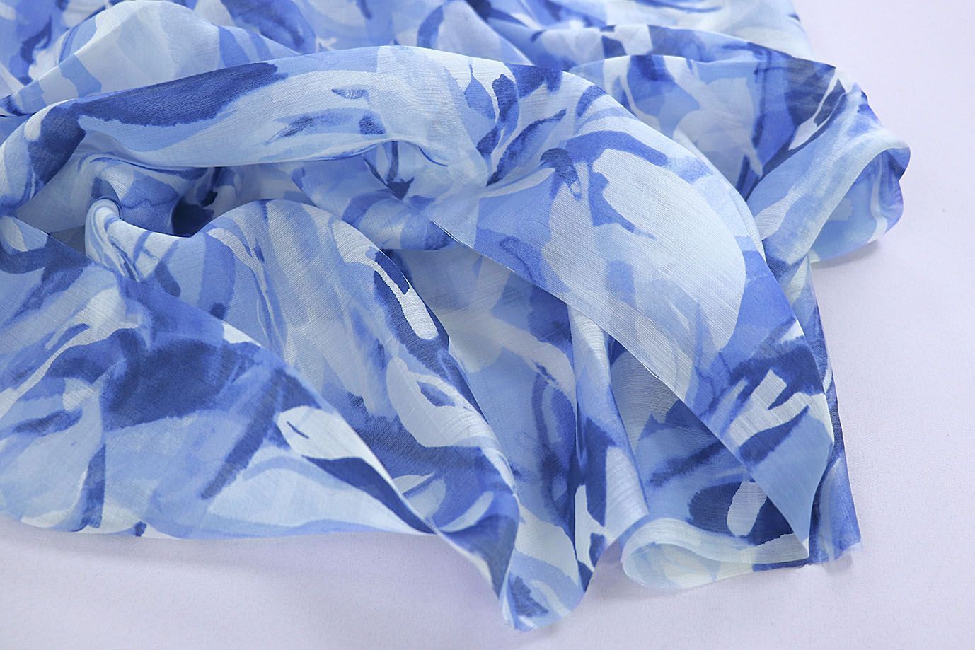 Органза принт/сине-голубой 3847-PY/D#6/C#3