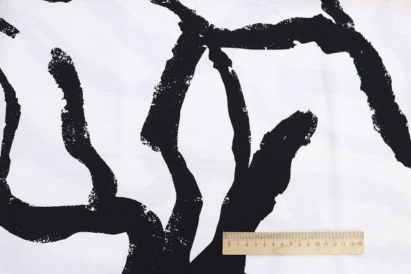 Лен БОХО принт/бело-черный 3857-PY/D#7/C#1