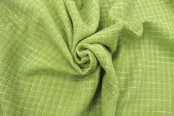 Костюмная ткань "Шанель" с люрексом/зеленый AP230226023/D#777-73-82107/C#12