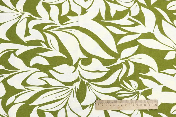 Лен БОХО принт/молочно-зеленый 3857-PY/D#9/C#2