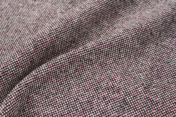 Пальтовая ткань Твид (Сонет-2)/черно-бело-малиновый 14В-9/2/C#2328141