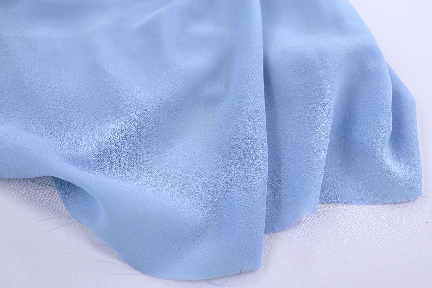 Шифон "Сахар" креп/светло-синий SSR-832/C#4 (16974)