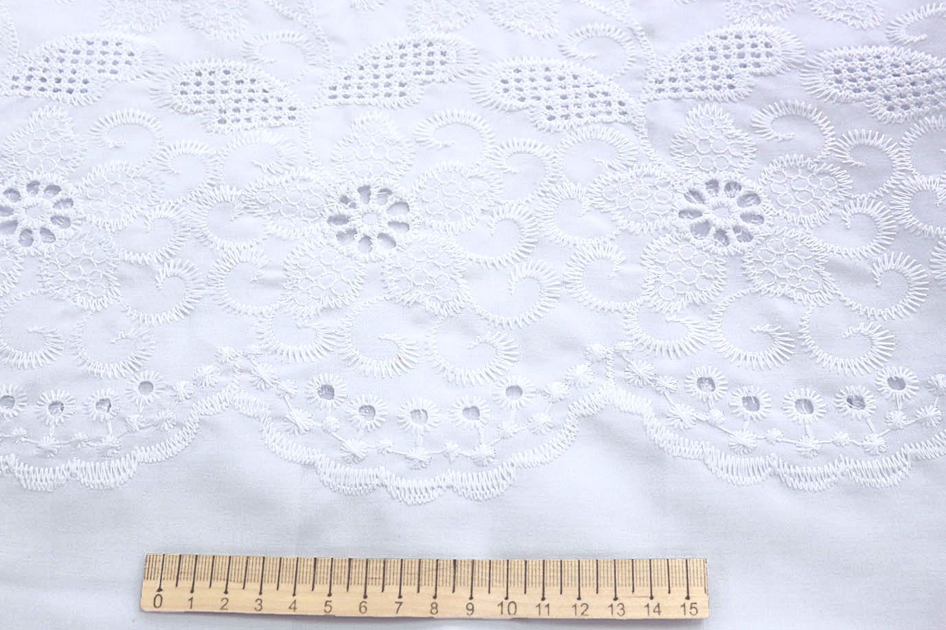 Хлопок с вышивкой/белый DT-16215A/D#1/C#1