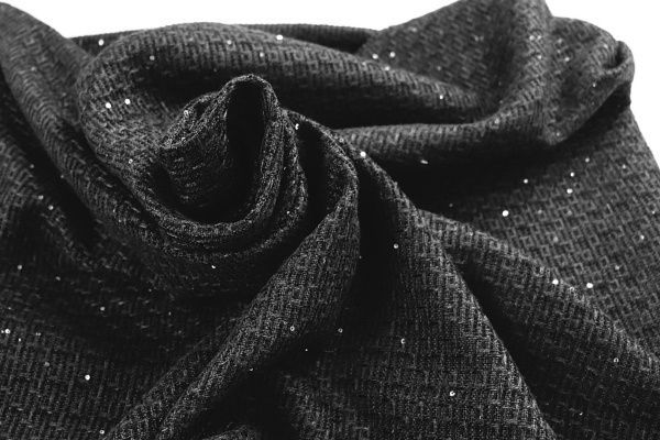 Пальтовая ткань "Шанель"/черный 1361-8139/C#15 (50204)