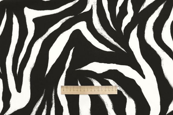 Костюмная ткань "Барби" стрейч принт/черно-белый 3827-PY/D#3/C#2