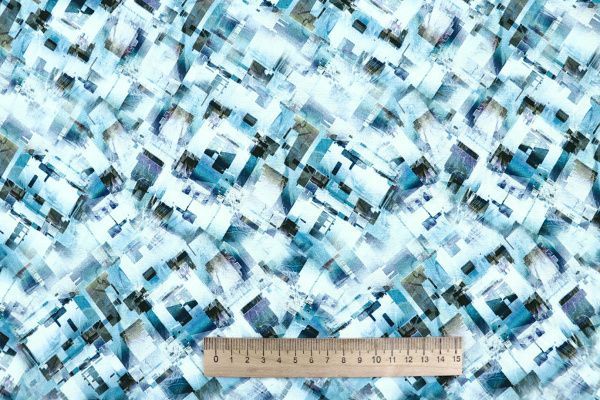 Штапель принт/фиолетово-голубой на белом 4205-PY/D#7/C#1