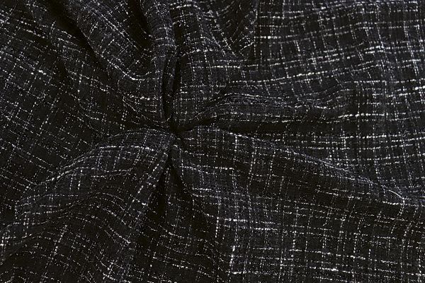 Твид "Шанель"/белый на черном AP230226020/D#1361-6515/C#6