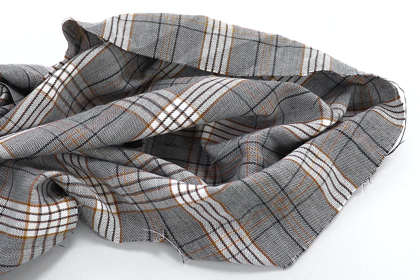 Костюмная ткань клетка/серый 2582-PY/D#4/C#2