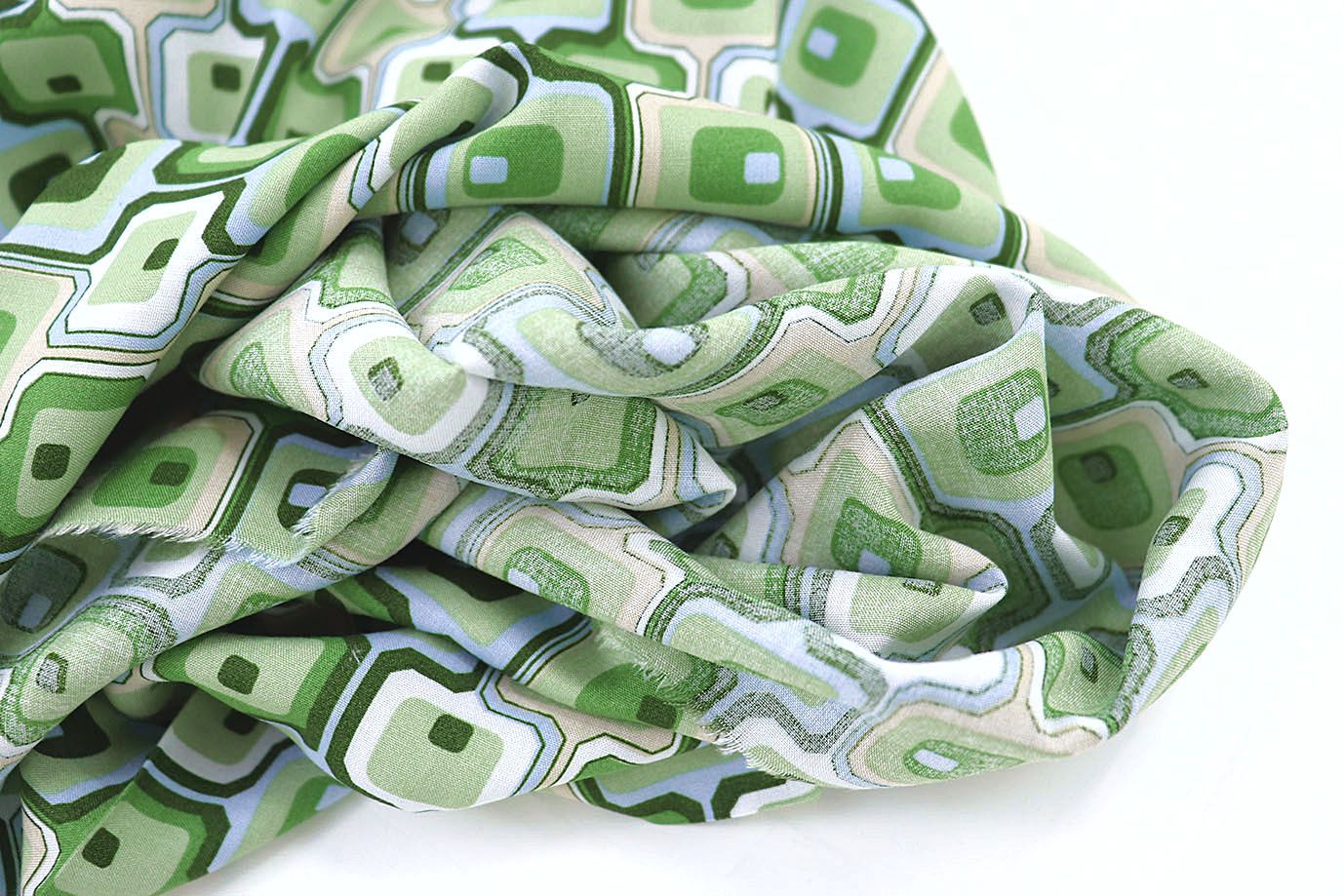 Штапель принт/зелено-голубой 3660-PY/D#23/C#3