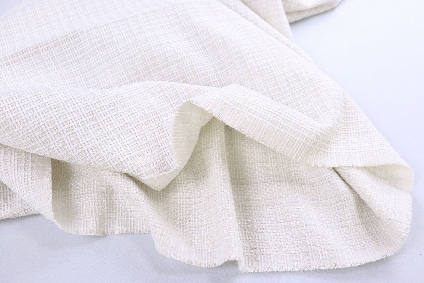 Костюмная ткань "Шанель" с люрексом/молочный AP50614/D#826-24-4278/C#1