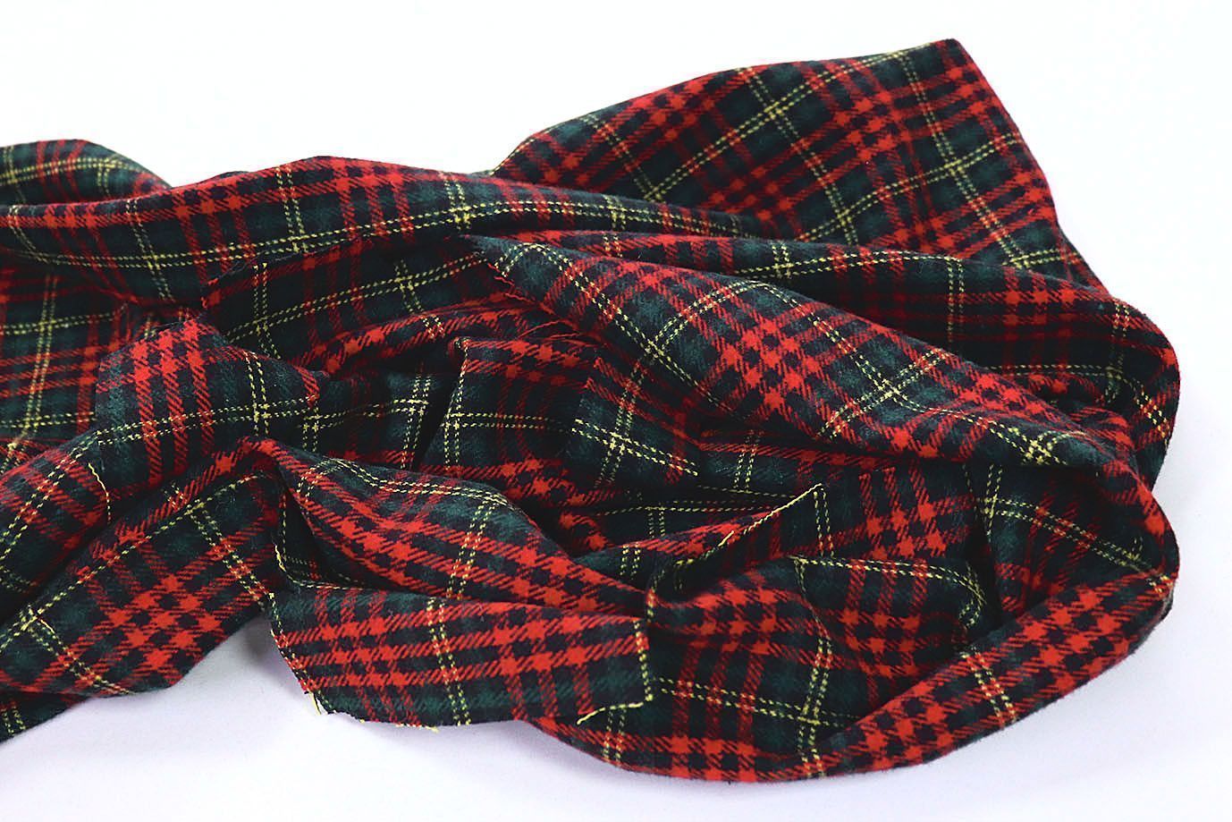 Пальтовая ткань принт/клетка красно-зелено-желтая 908-15528/C#2