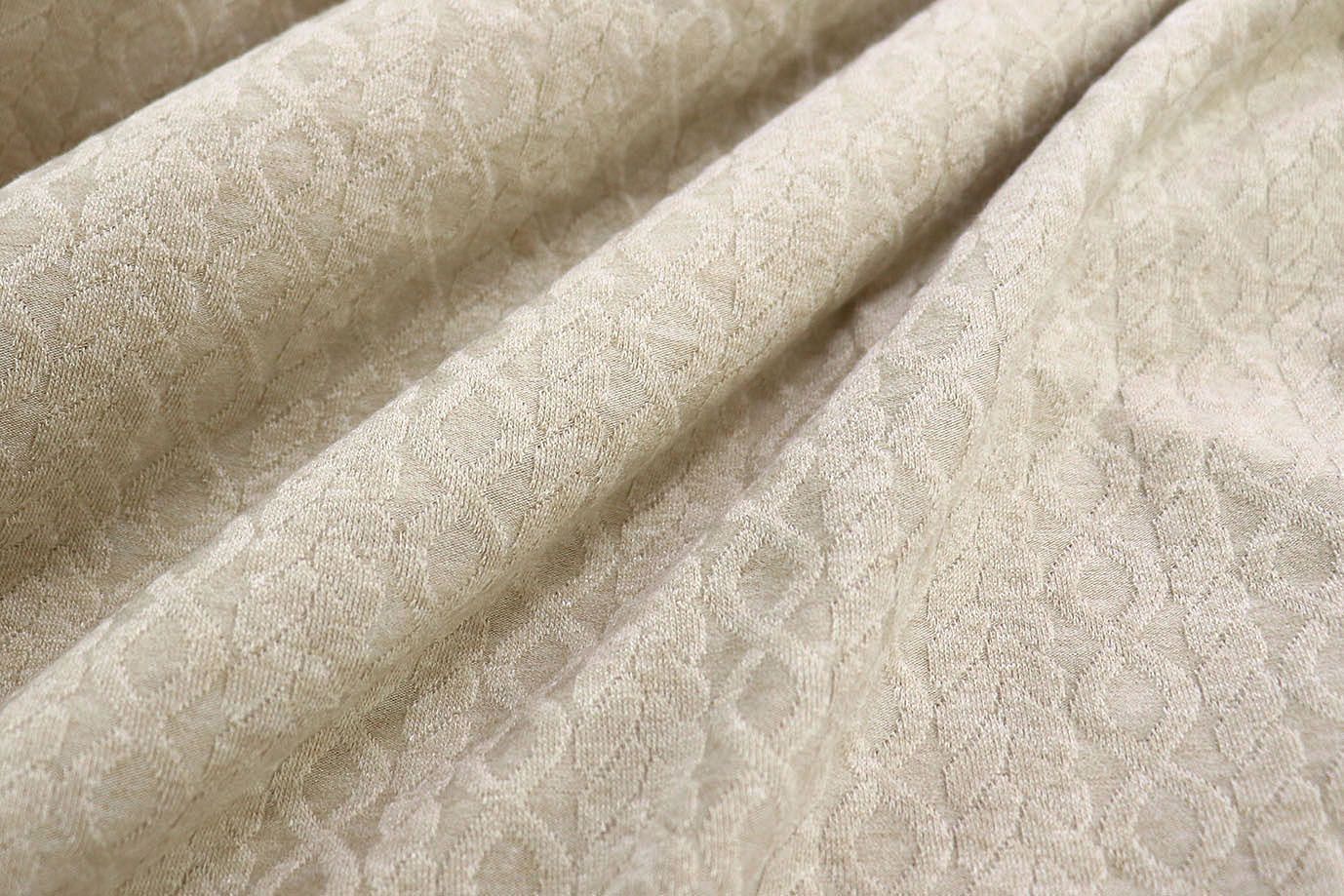 Трикотаж "Косичка" жаккард/бежевый VT-11691/D#1/C#2