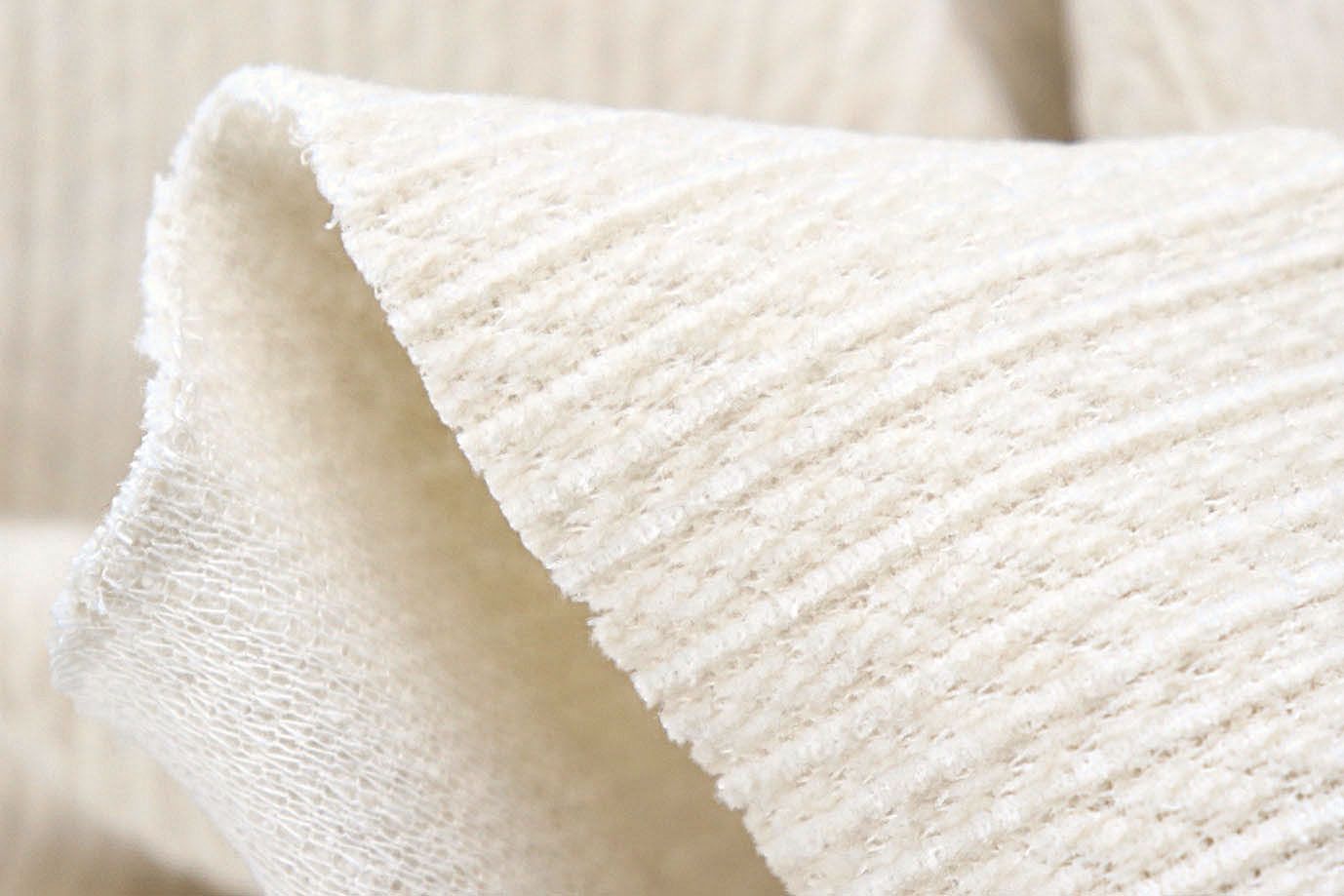 Трикотаж вельвет жаккард/молочный 3985-PY/C#1