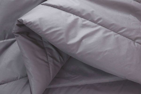 Ткань простеганная "Полоска" P51/фиолетово-серый 11015-26/3+холлофайбер 200+СПБ