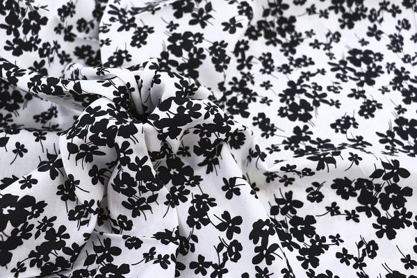 Штапель принт/цветы черные на белом 1382-PY/D#4/C#5