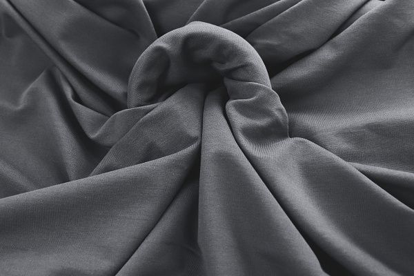 Трикотаж футер 2х нитка/темно-серый 0246/C#т.серый 19-3803TPX