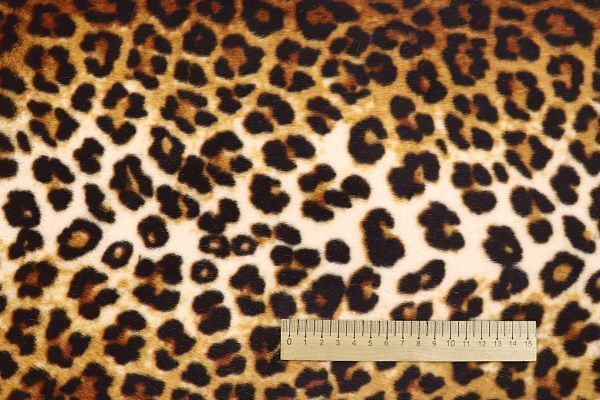 Искусственный мех "Леопард"/коричнево-рыжий AP2303014035/D#287-19-041/C#White Leopard