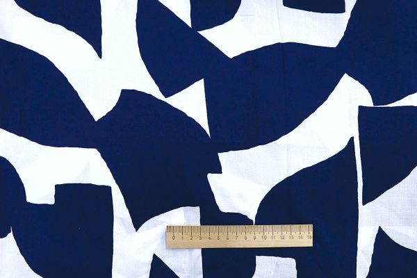 Штапель принт/бело-синий 1374-PY/D#8/C#1