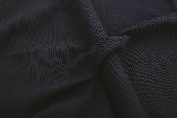 Трикотаж "Рибана"/черный 0250/C#черный 19-4305TPX