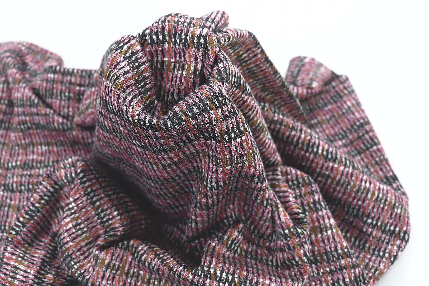 Трикотаж жаккард принт/коричнево-розовый 3257-22-PY/D#13/C#1