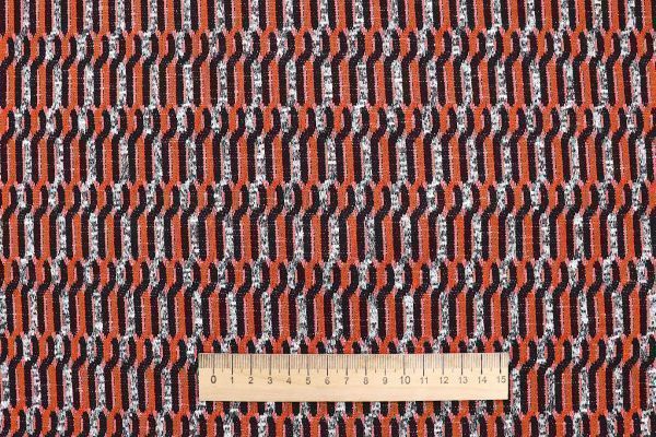 Трикотаж жаккард/оранжевый 2816-PY/D#4/C#4