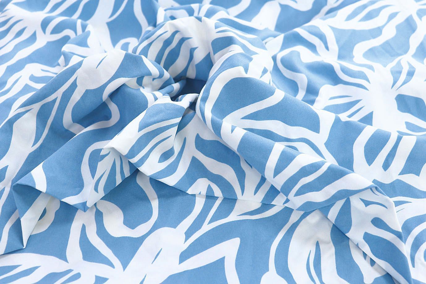 Хлопок "Поплин" принт/сине-белый 3848-PY/D#3/C#2