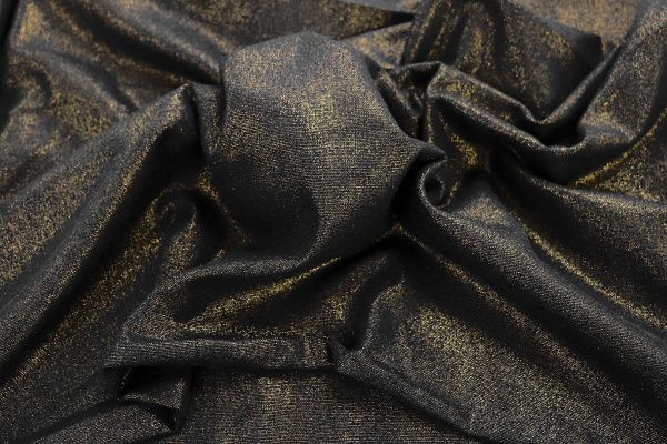 Лен с люрексом/черно-желтый 3799-PY/C#12