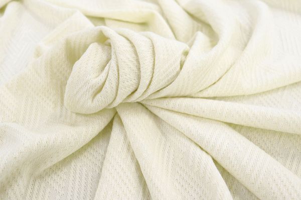 Трикотаж "Косичка" жаккард/сливочный VT-11762/C#2