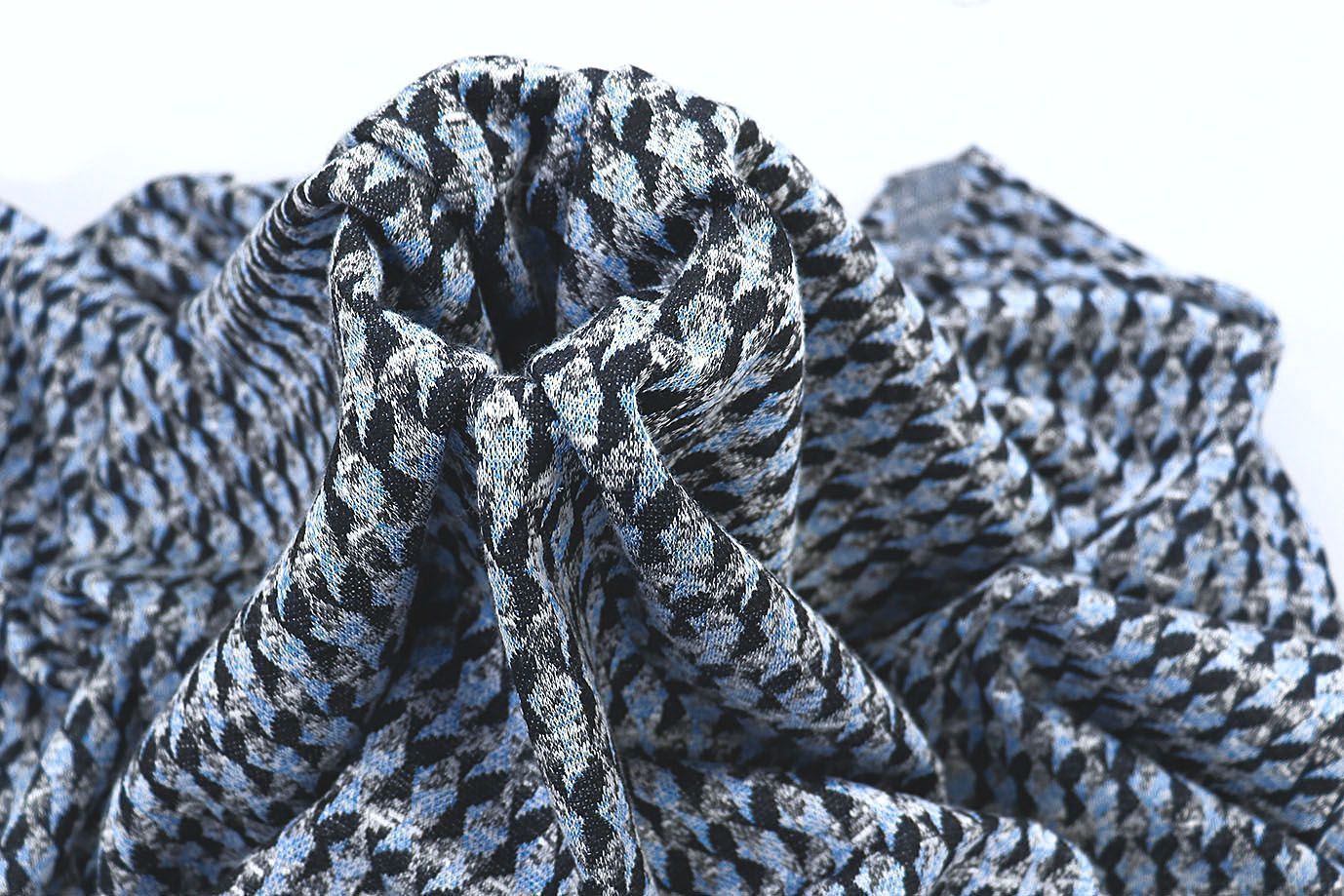 Трикотаж жаккард принт/сине-серый 3257-22-PY/D#17/C#4