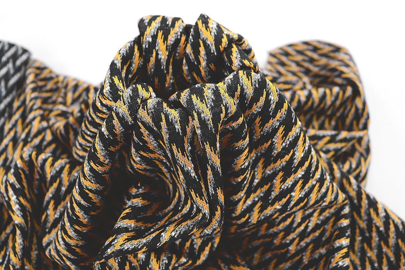 Трикотаж жаккард принт/черно-желтый 3257-22-PY/D#20/C#1