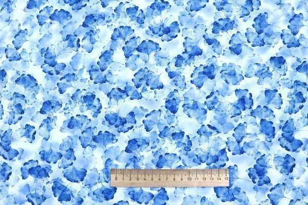 Штапель принт/цветы синие на белом 4205-PY/D#21/C#1