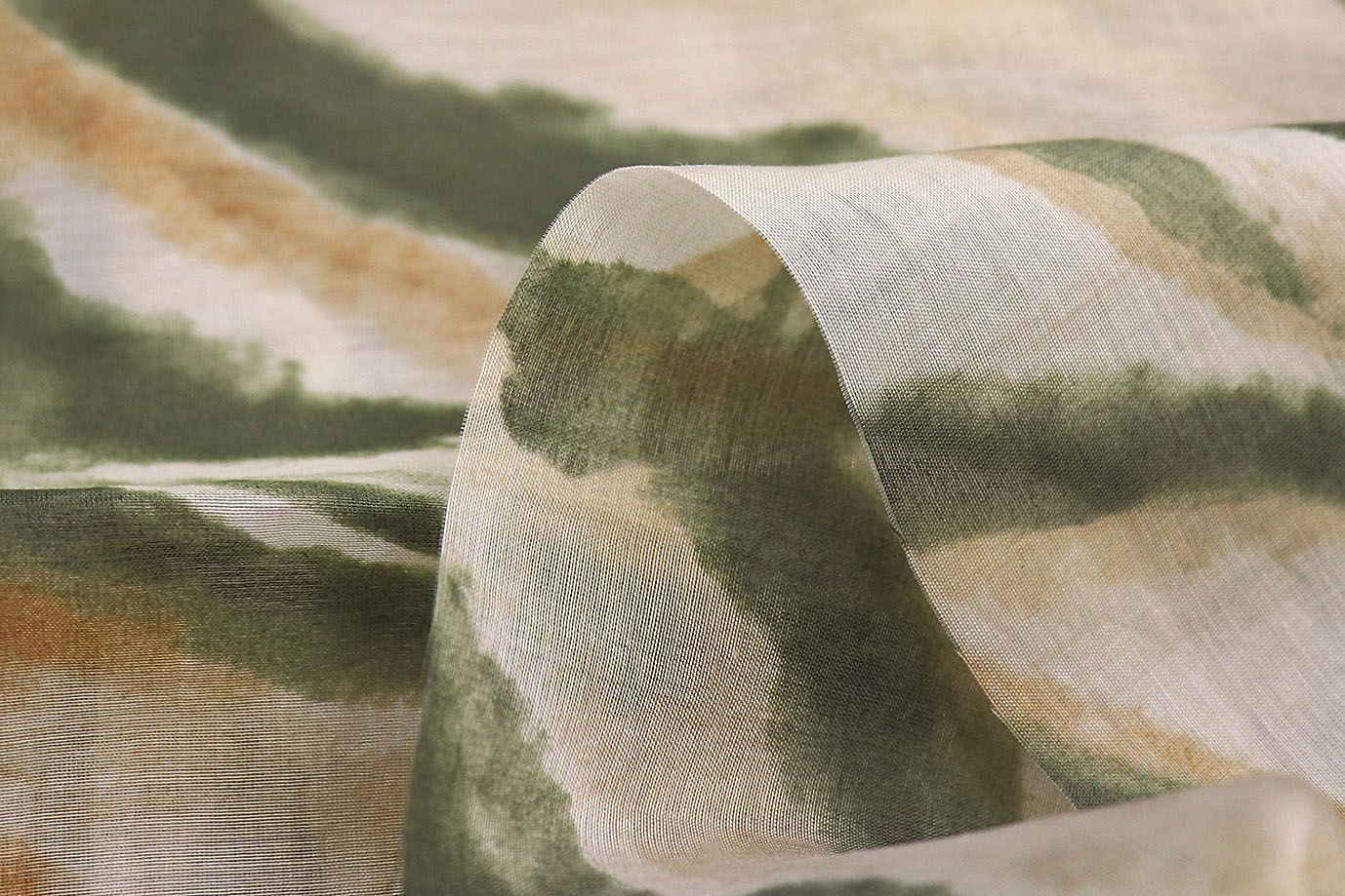 Органза принт/желто-зеленый на бежевом 3847-PY/D#5/C#2 Органза принт/желто-зеленый на бежевом 3847-PY/D#5/C#2