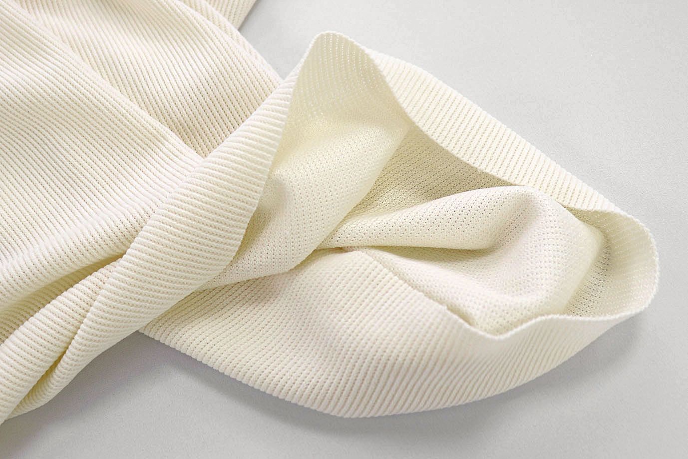 Трикотаж вельвет/молочный 3742-PY/C#1