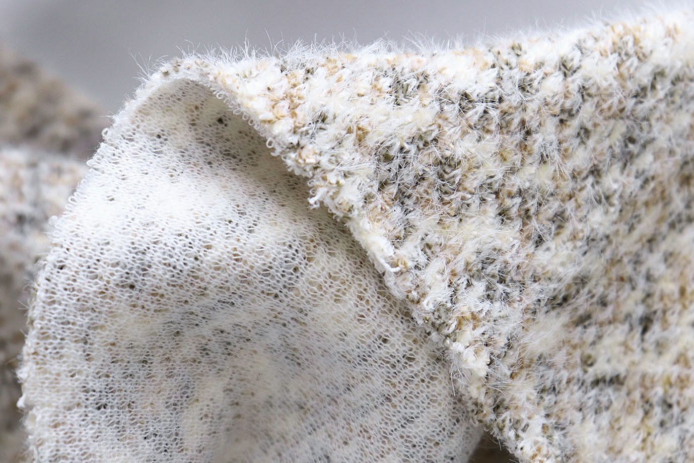 Трикотаж жаккард двуцветный/черно-коричневый на молочном 3981-PY/C#1