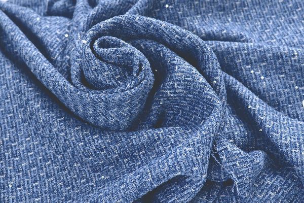 Пальтовая ткань "Шанель"/темно-синий 1361-8139/C#14 (41117)